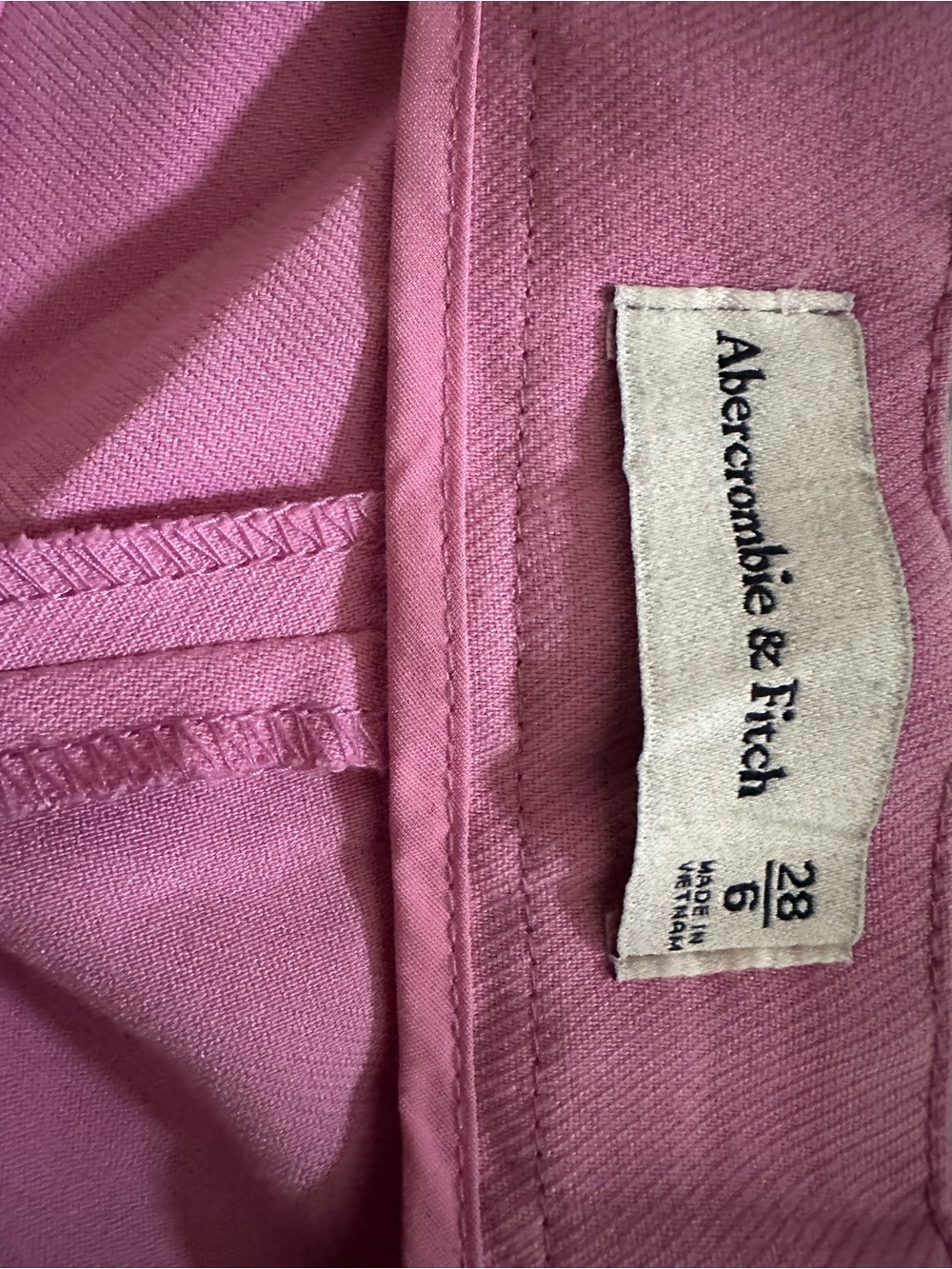 Abercrombie & Fitch Tailored High-Waist Wide-Leg Pants - Pink - Picture 3 of 4